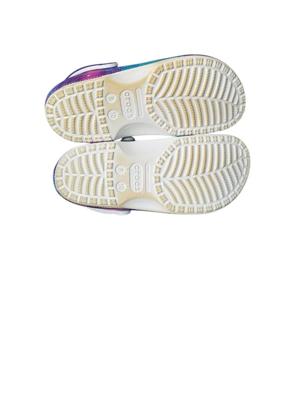 Crocs Baya Slip On Clog Vibrant Tie-Dye Sandals Pink Purple Women's 10 Men 8 - Picture 9 of 10